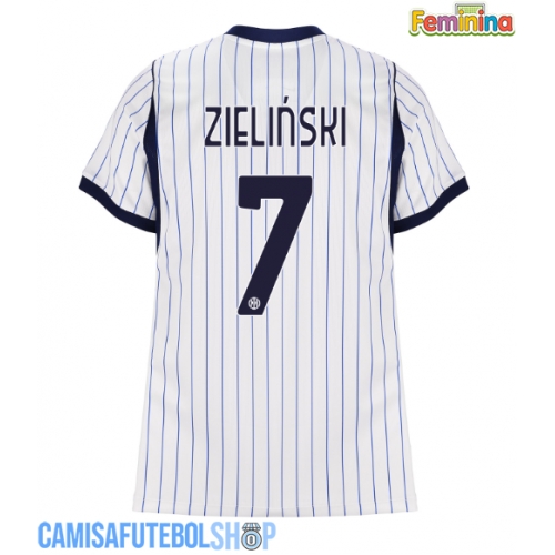 Camisa de time de futebol Inter Milan Piotr Zielinski #7 Replicas 2º Equipamento Feminina 2026-27 Manga Curta